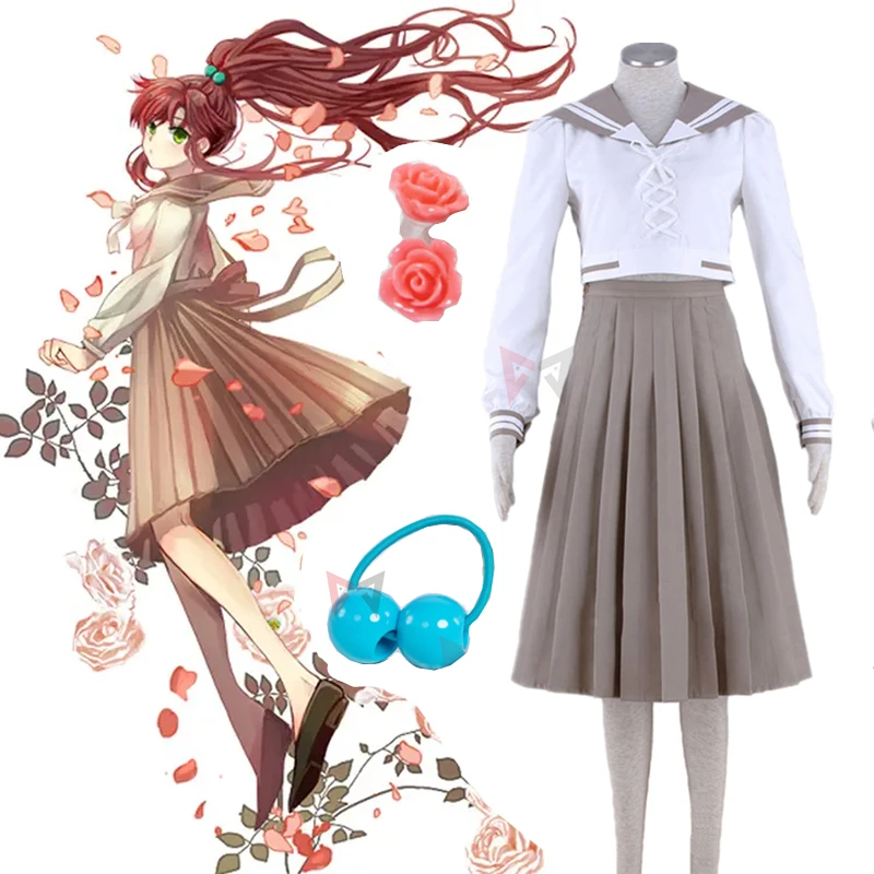 Athemis Сейлор Юпитер Кино Макото Косплей Костюм Кристалл летнее платье серьги