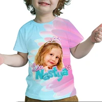 like nastya t shirt girls clothes kids 3d t shirt kids summer lively cute girl toddler baby t shirt tops 3 14 years