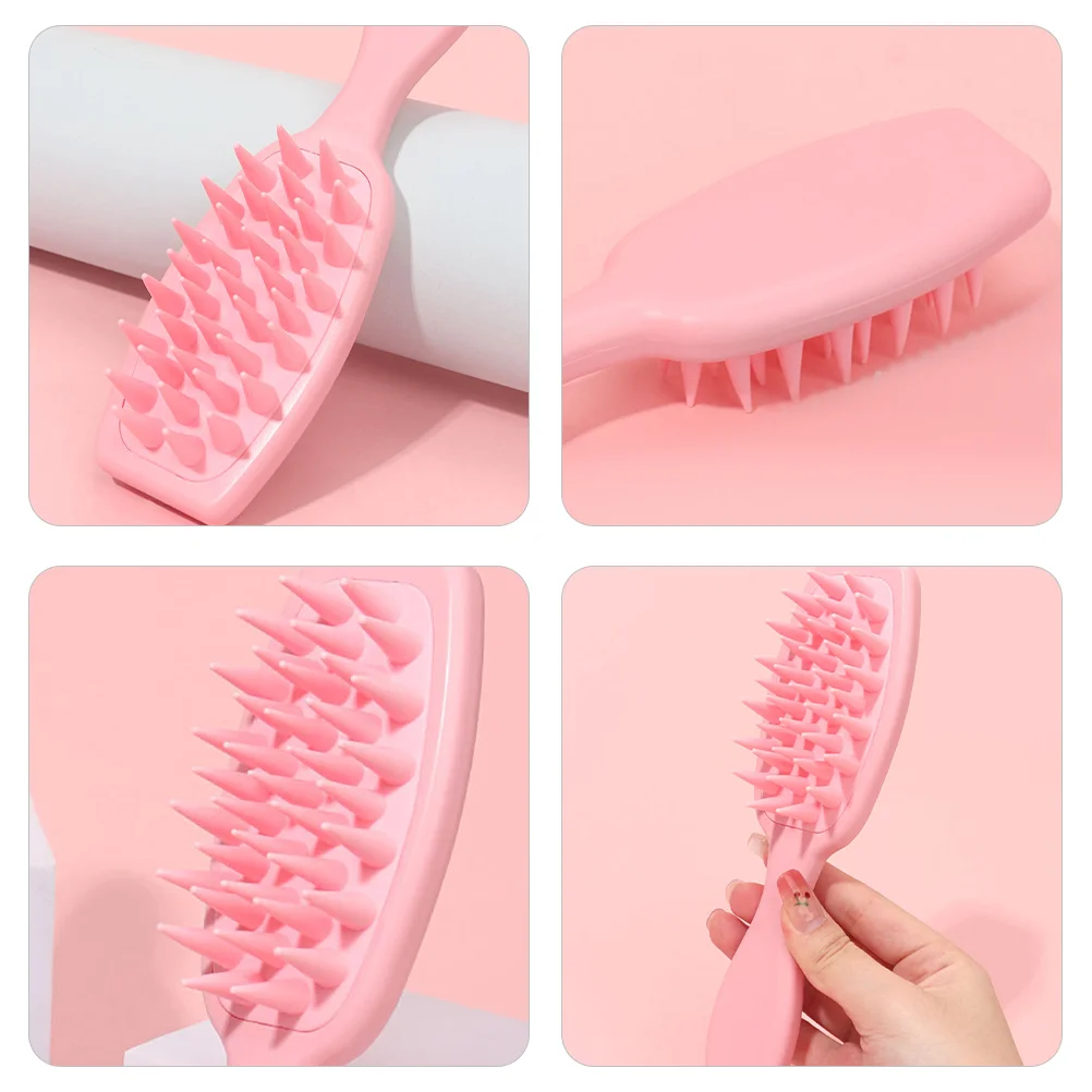 

Scalp Massager Shampoo Brush for Hair Scrubber Washing Baby Dandruff Comb Silica Gel