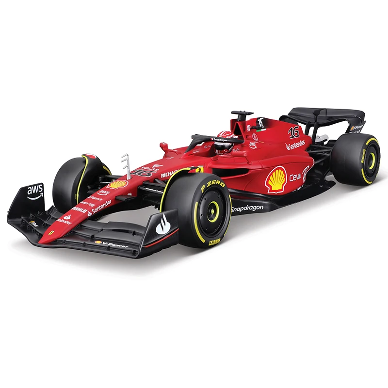 Купить Bburago 1:18 Ferrari 2022 F1-75 SF21 #16 #55 2020 SF1000 #5 F1 гоночная Формула автомобиль статическая имитация литая модель автомобиля из сплава