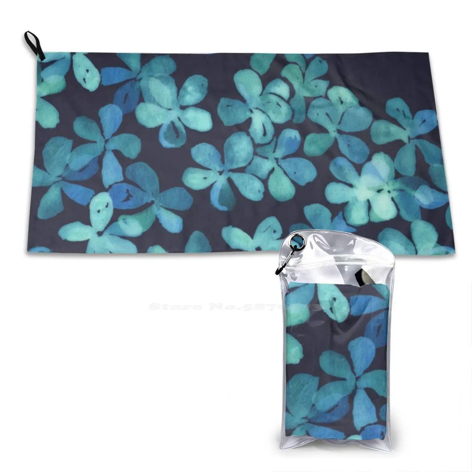 S Home Outdoor Blue Flowers Floral Painted Petals