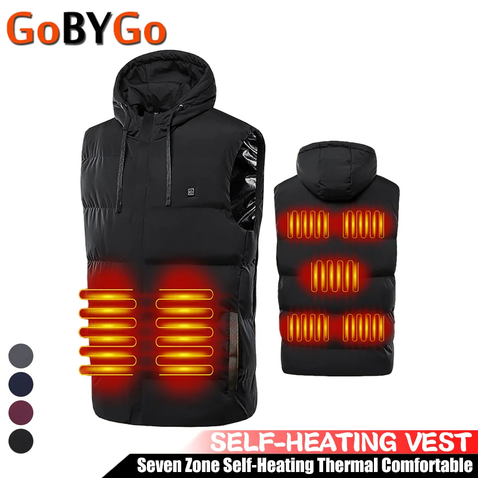 

Seven Zone Smart Self-Heating Vest Winter Outdoor Camping Hiking Skiing Climbing Constant Temperature Thermal Comfortable Cloth