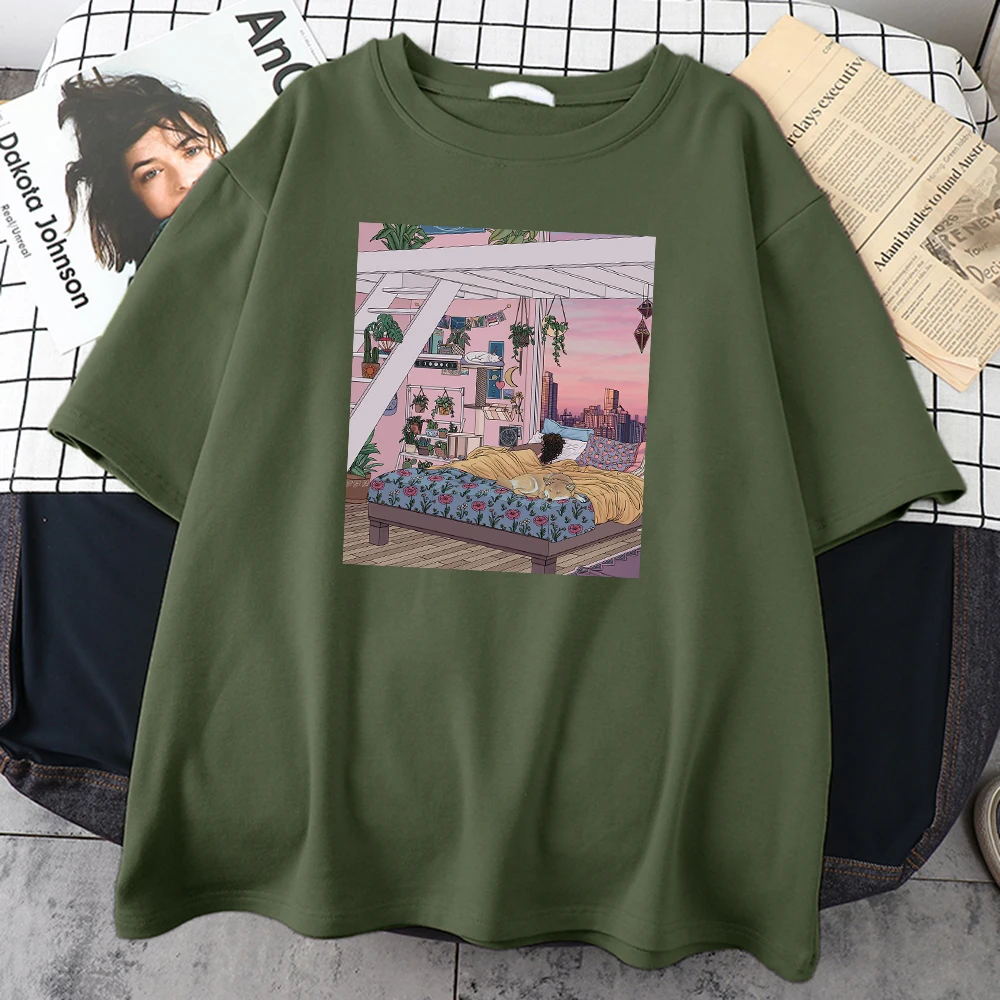 

Sweet Dreams House Male Tee Shirts Printed Streetwear T Shirt Mens Brand Retro Clothing Tee Top Trend Vintage Tops Male T Shirts