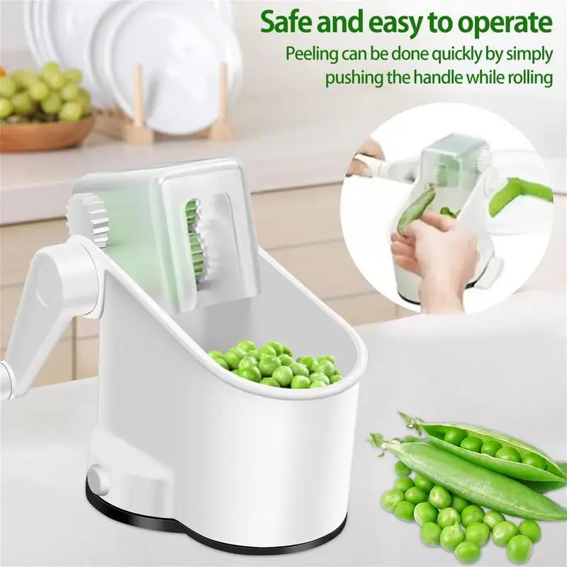 Pea Sheller Machine Hand Crank Peeling Slip Resistant Stable Convenient Pea And Bean Peeling Pea Machine Rolling Bean Tool