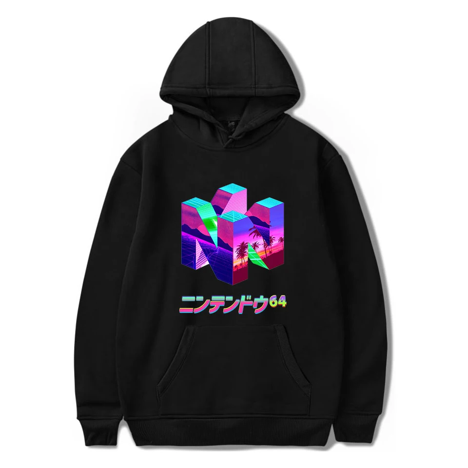 

2021 New Fashion Classic Gamer N64 Printing Pullover Sweatshirt Costume Hoodies Harajuku Plus Size Hoodie Hip Hop Streetwear