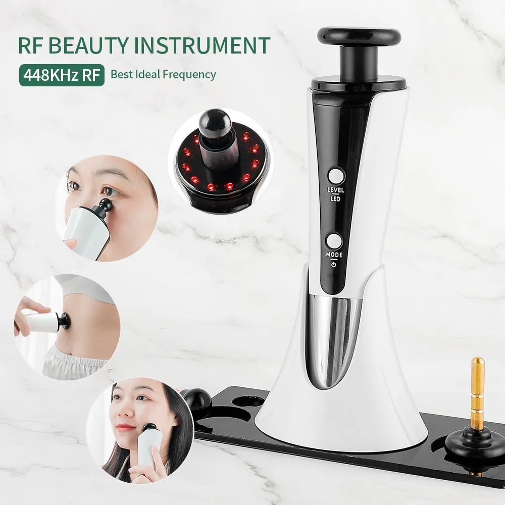 3 In 1 448Khz RF Beauty Device LED Red Light Radio Frequency Massage for Body Face Eyes Anti Wrinkle Removal Skin Rejuvenation