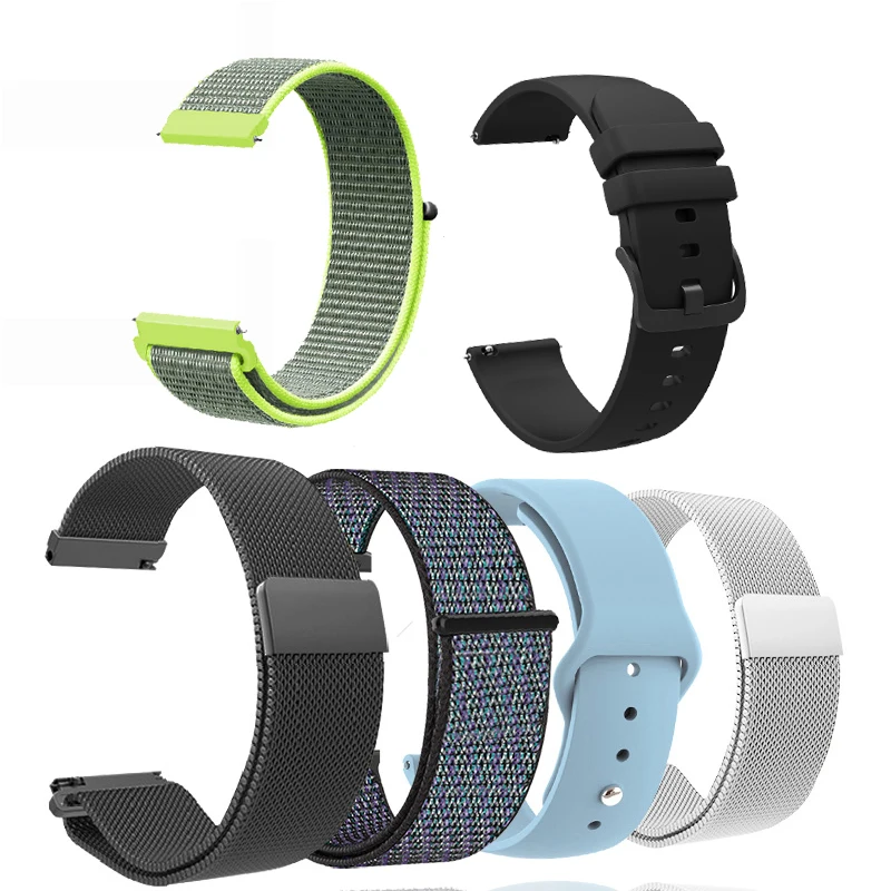 

Ремешок нейлоновый силиконовый для наручных часов, браслет для Garmin Vivoactive 3 vivoactive 4/4S SportQuick Release, 18 20 22 мм