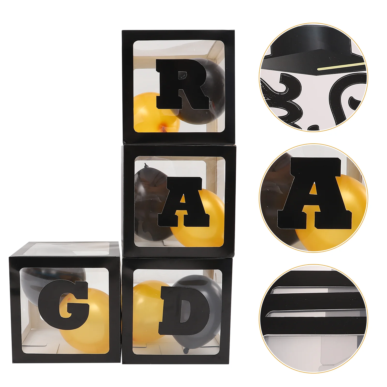 

1 Set Creative Graduation Themed Balloon Boxes Graduation Party Balloon Props