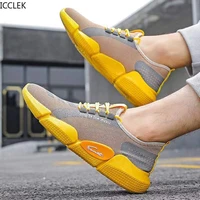 mens summer new lightweight breathable casual shoes woven mesh fashion sports shoes versatile outdoor running shoes