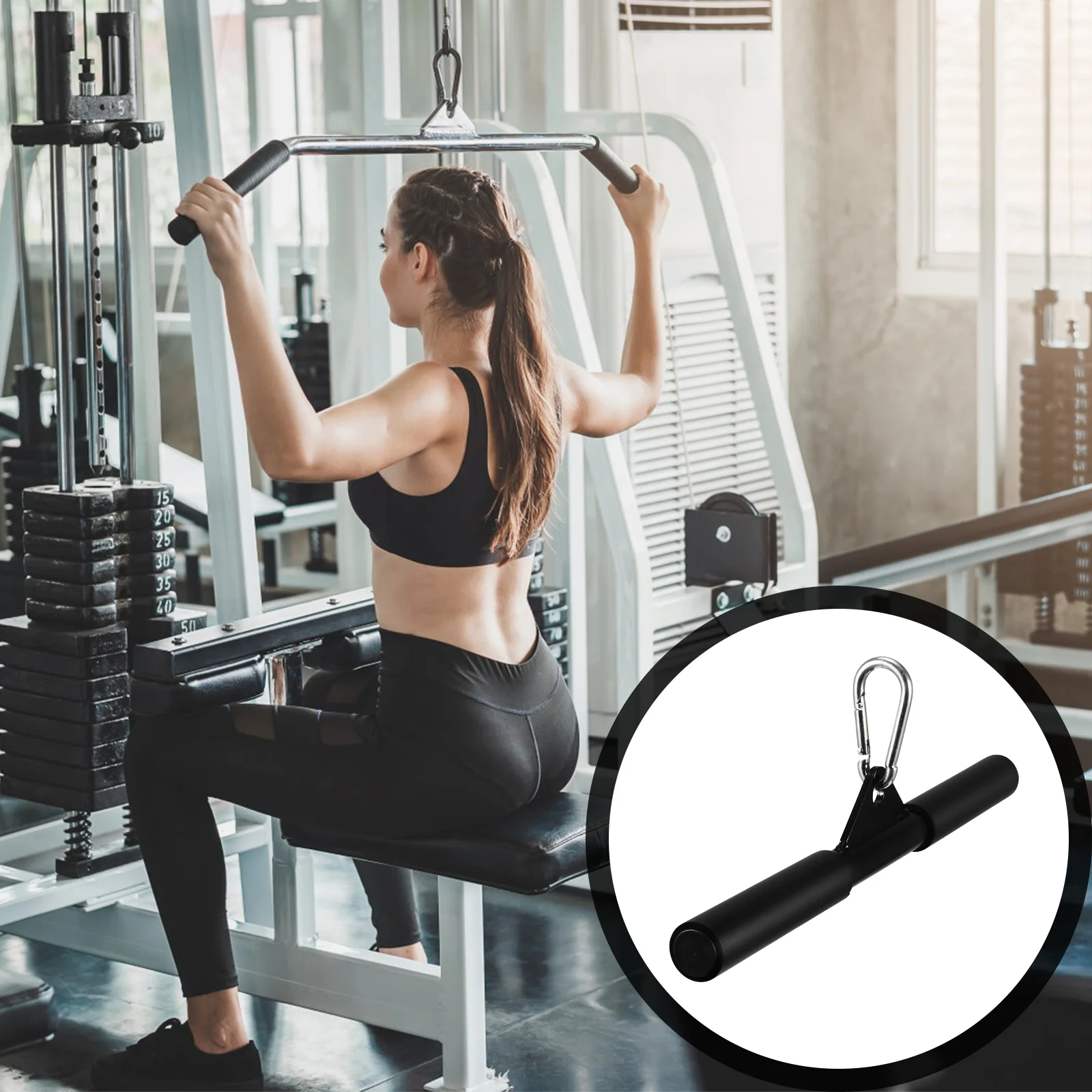 Фитнес-бар тренировочная штанга для бицепса оборудование шкив трос крепление