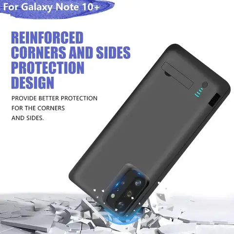 Умный чехол для зарядного устройства для Samsung Galaxy Note 10 Plus 5G, защитный чехол для зарядки, портативный аккумулятор, Capa Funda