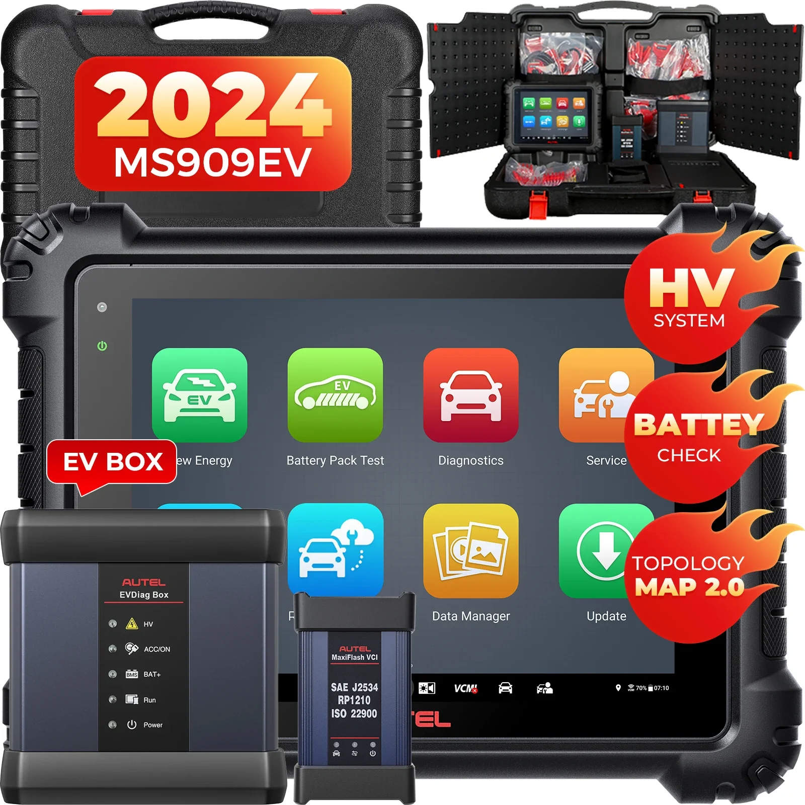 Autel ms909ev ms909 ev комплект для преобразования двигателя Электрический сканер