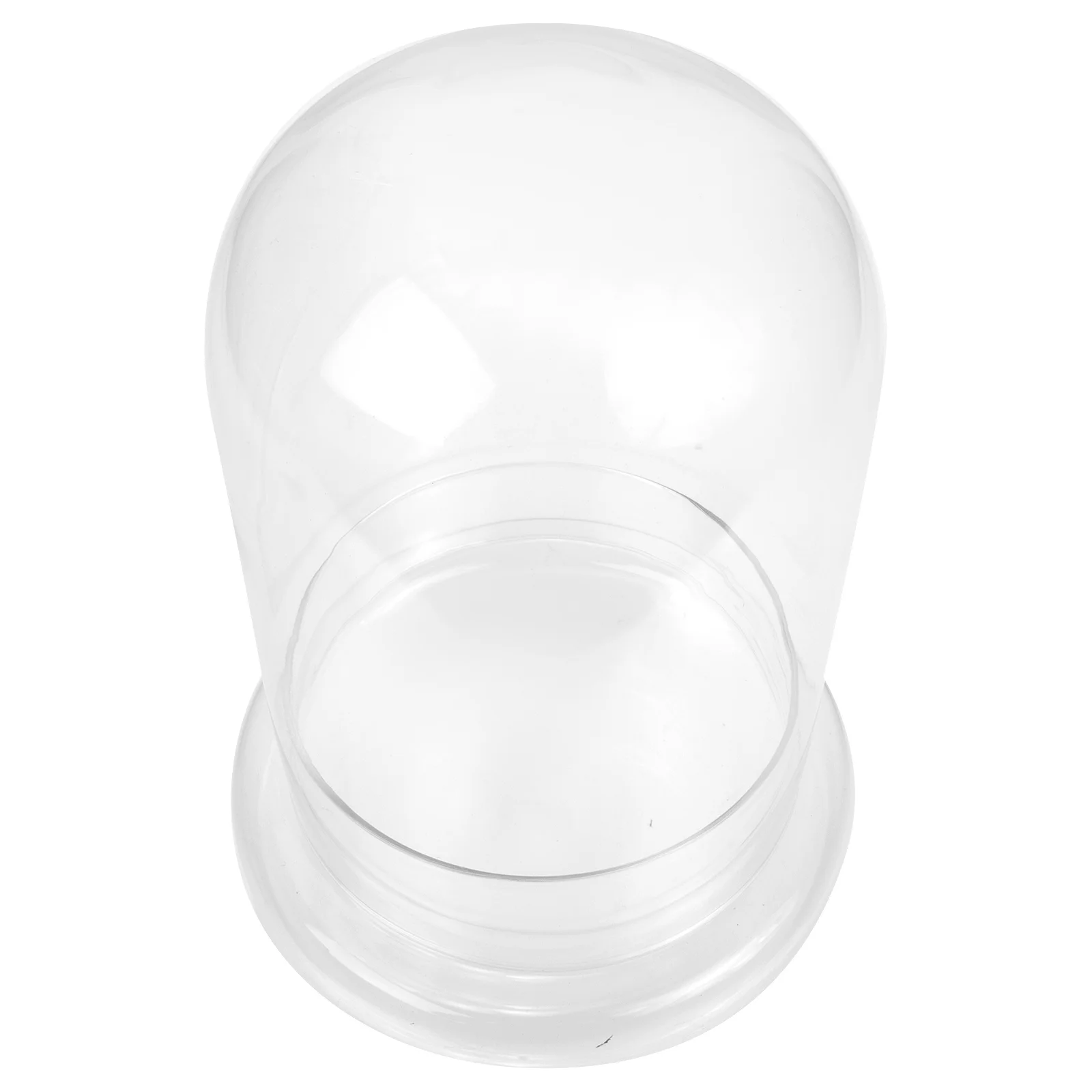 

Dome Glass Cloche Cover Bell Display Flower Jar Cupcake Cake Container Eternal Plants Clear Tiny Base Cheese Decorative Light