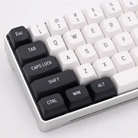 black white theme keycap csa profile 150keys double shot font pbt keycap for wired usb mechanical keyboard