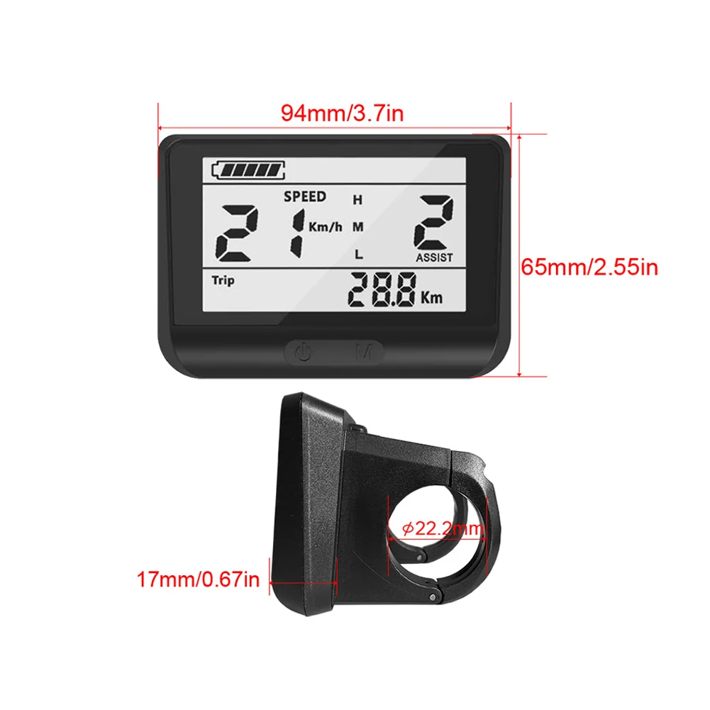 

LCD 760S EBike 24/36/48V Display 5 Pin Female 760S Display For Bafang 8fun BBS01 BBS02 BBSHD Mid-Motor Electric Bicycle Parts