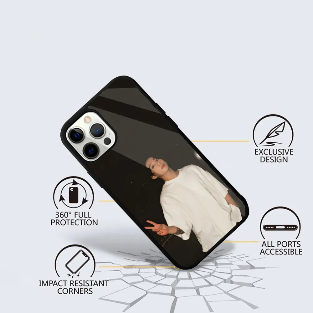 Чехол для телефона Kpop J-JungkookS Never Let Go iPhone 16 15 14 13 12 11 Plus Pro Max Mini Magsafe с магнитной