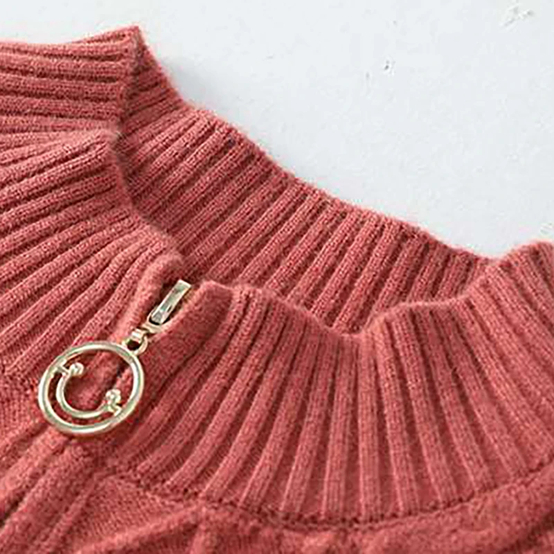 Корейский модный однотонный Повседневный трикотажный свитер в клетку с