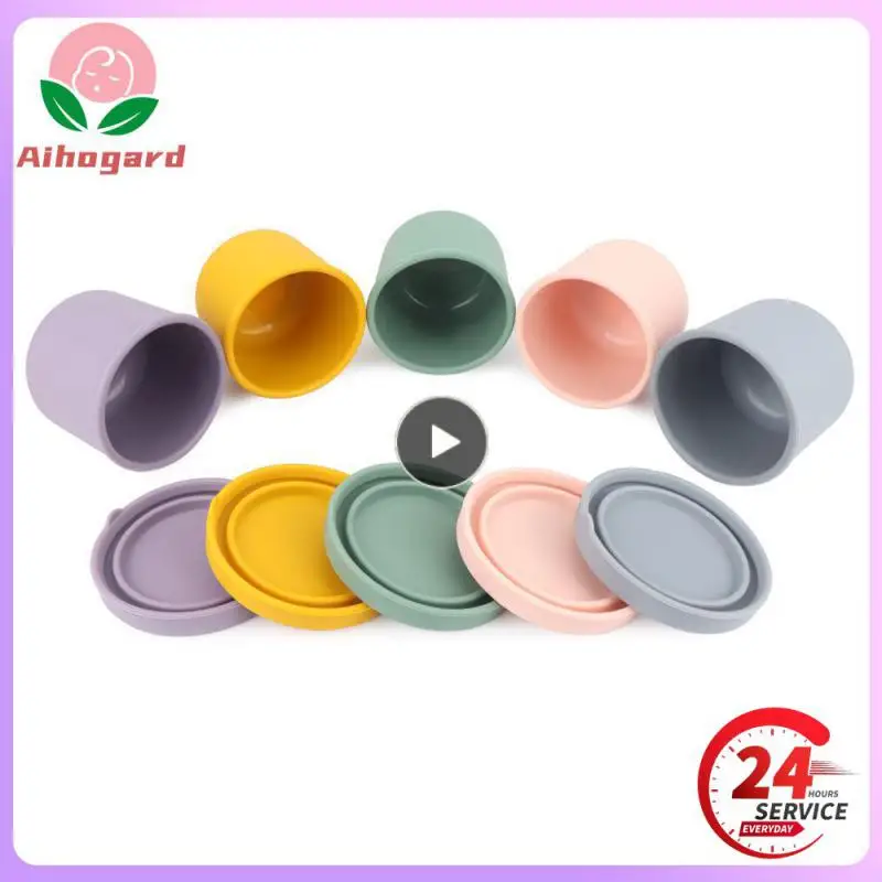 

Hot Sale Baby Feeding Silicone Cup 250ML Children Anti-fall Drinking Water Cup Kids High Temperature Food Supplement Tableware