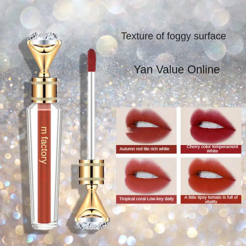 

Waterproof Lip Glaze Matte Fog Long Lasting Velvet Pigment Fresh No Sticky Full Color Liquid Lipstick Lip Gloss Makeup For Women