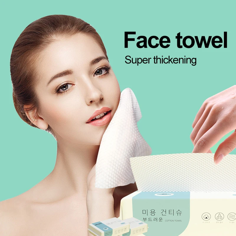 

Soft Dry Wipes Facial Tissues Disposable Face Towel Cotton Cleaning Towels For Sensitive Skin Cleansing Makeup Removing Cleaning