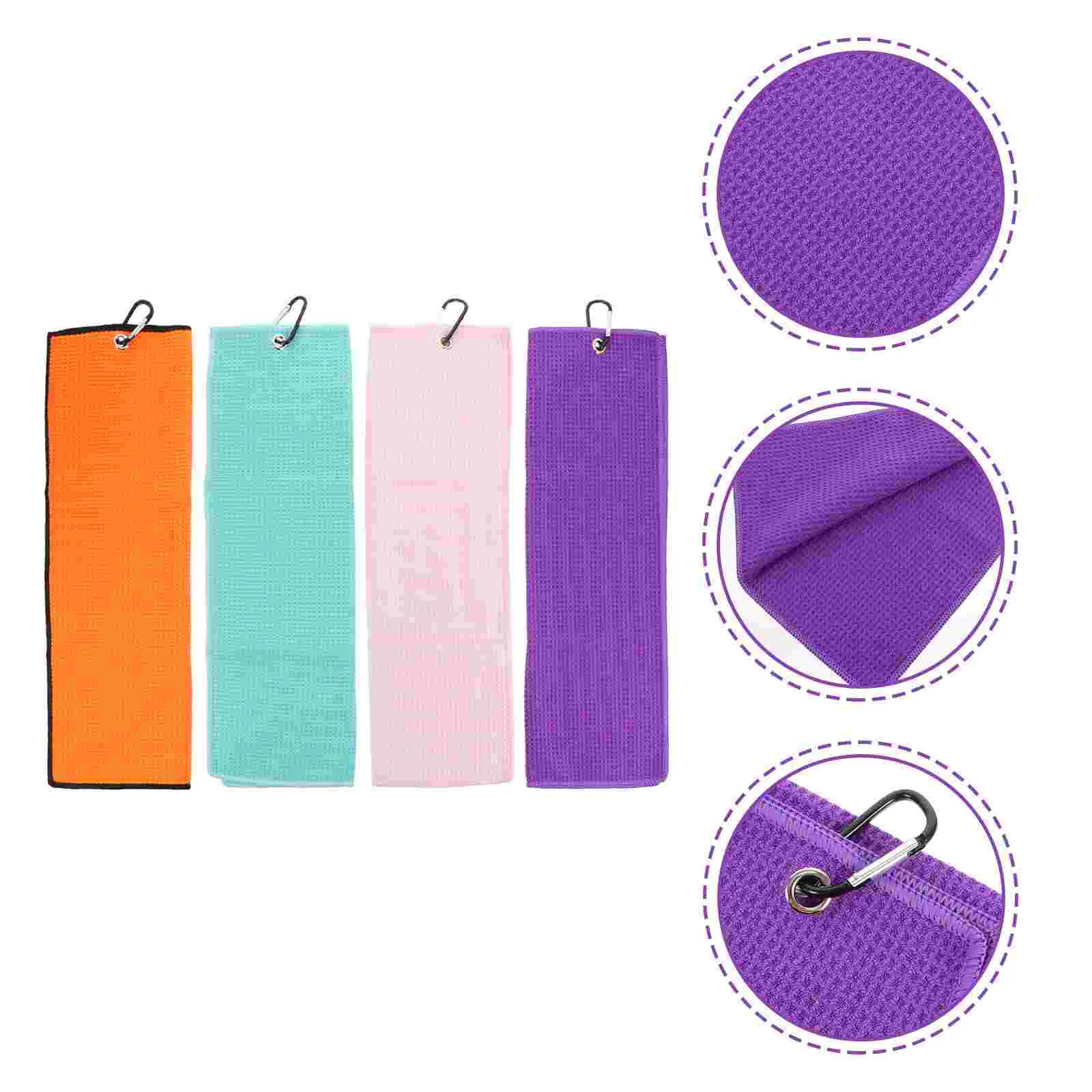 

4Pcs Professional Wet Towels Polyester Dry Towels Breathable Golfing Towels
