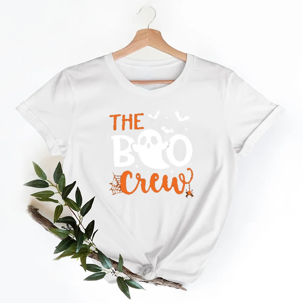 Рубашки с надписью The Boo Crew оригинальные рубашки для Хэллоуина семейные парные