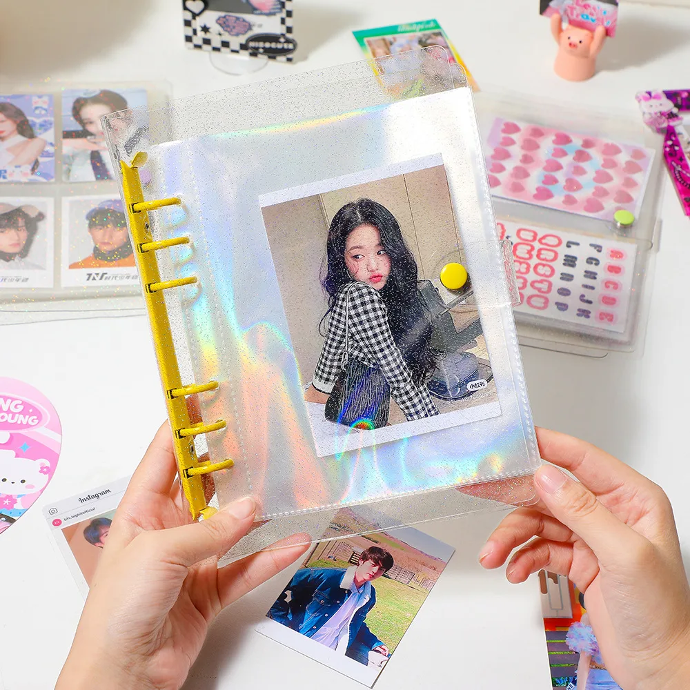 

A6 Kpop Binder Photocards DIY Photocard Collect Book Idol Picture Album Scrapbook Photo Album Journal Notebook Card Binder