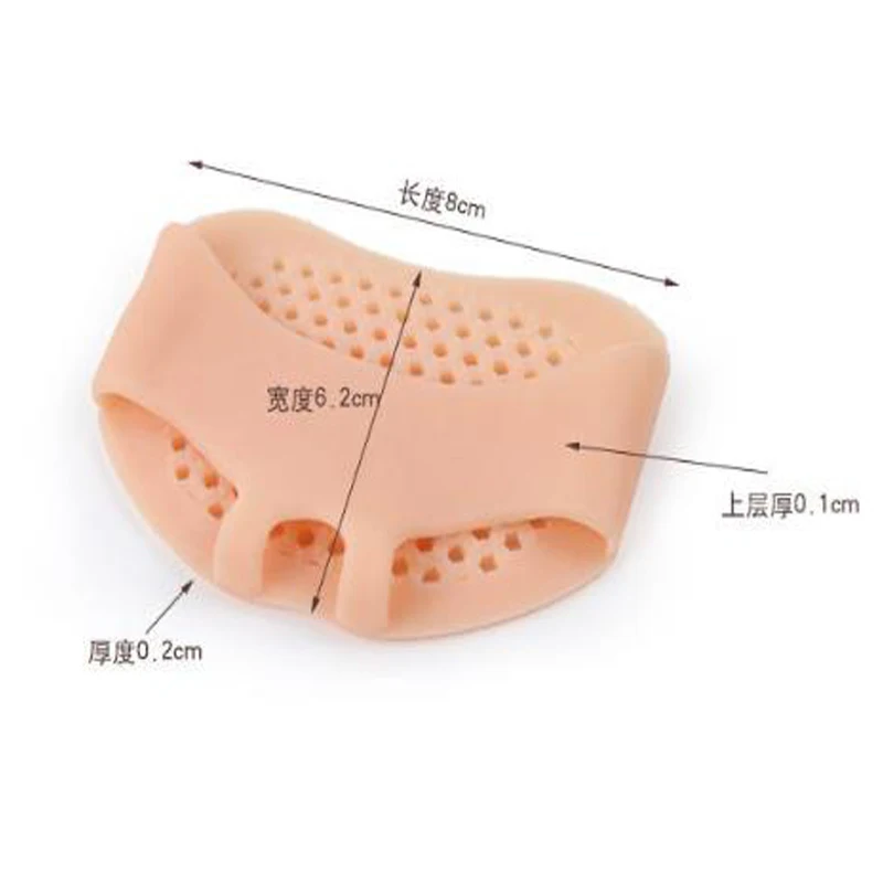 4PCS Silicone Forefoot Pads Pain Relief High Heels Half Insoles for Women Foot Protector Toe Separator Cushion Pads Shoes Pad