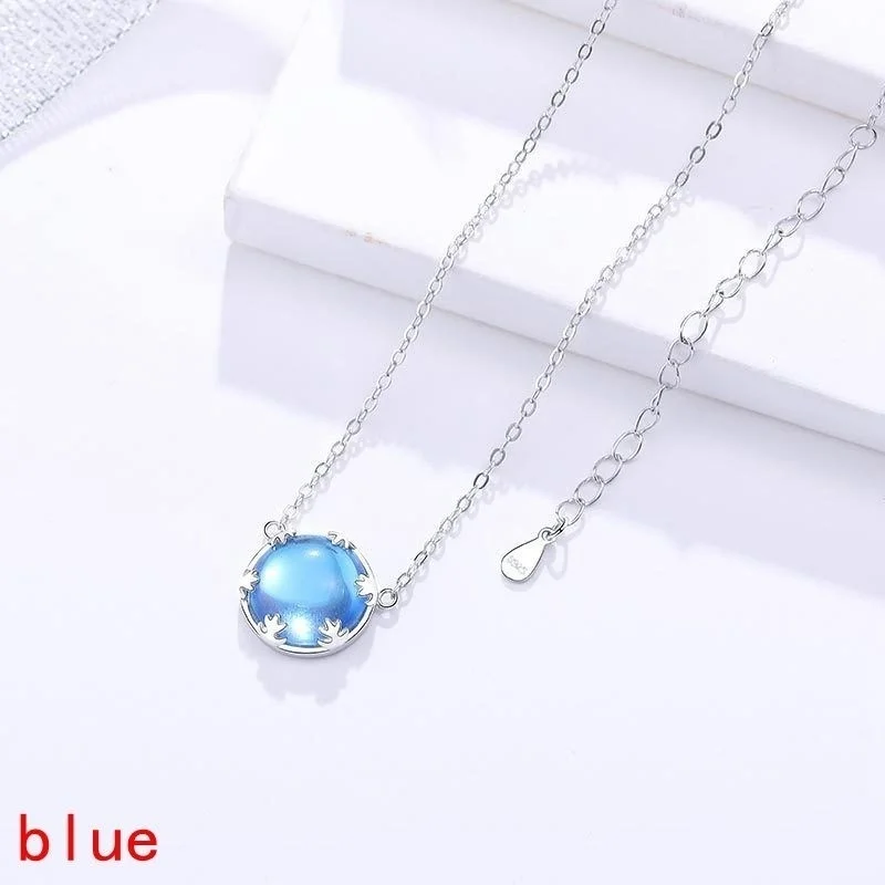

Fashion Korean Moonstone Reiki Pendants And Necklaces For Women Sublimation Blanks Jewelry On The Neck Fine Gift Wholesale Lots