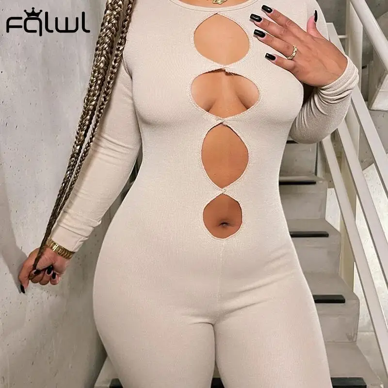 Повседневный женский комбинезон FQLWL комбинезоны с длинным рукавом женские