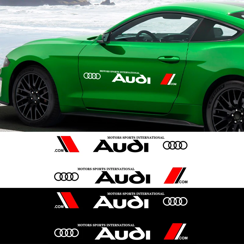 2 шт. автомобильные наклейки-эмблемы для Audi A3 A4 B5 B6 8P 8V 8L A5 A6 C6 |