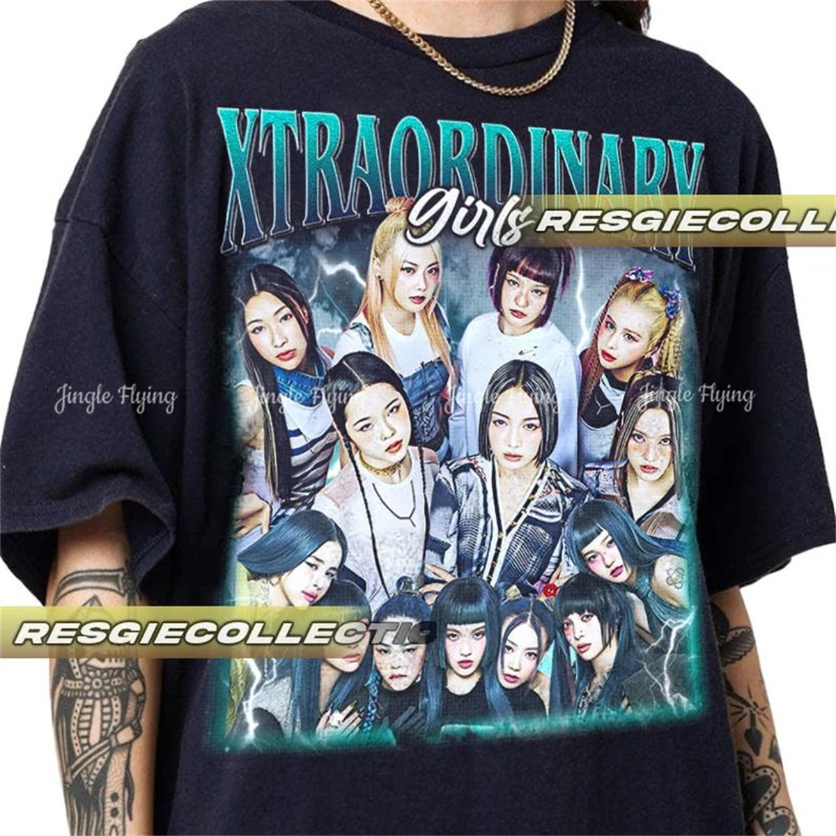 Лимитированная футболка Xtraordinary Girls Xg K-pop винтажная рубашка унисекс с круглым