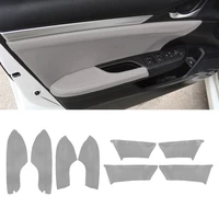 gray color for honda civic 10th gen 2016 2017 microfiber leather center door handle panel armrest covers protective trim