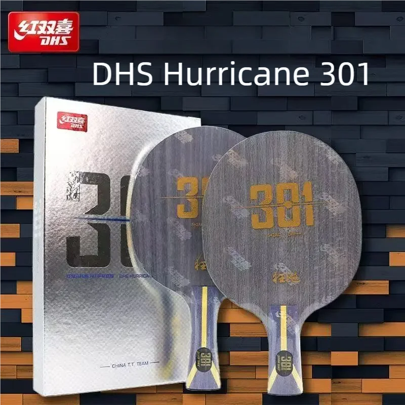 Фото Набор для настольного тенниса DHS Hurricane 301: Ракетка Wang Hao RPB 5+2AC Aryl-Carbon OFF++ для топспинов/быстрых ударов CS/FL №1