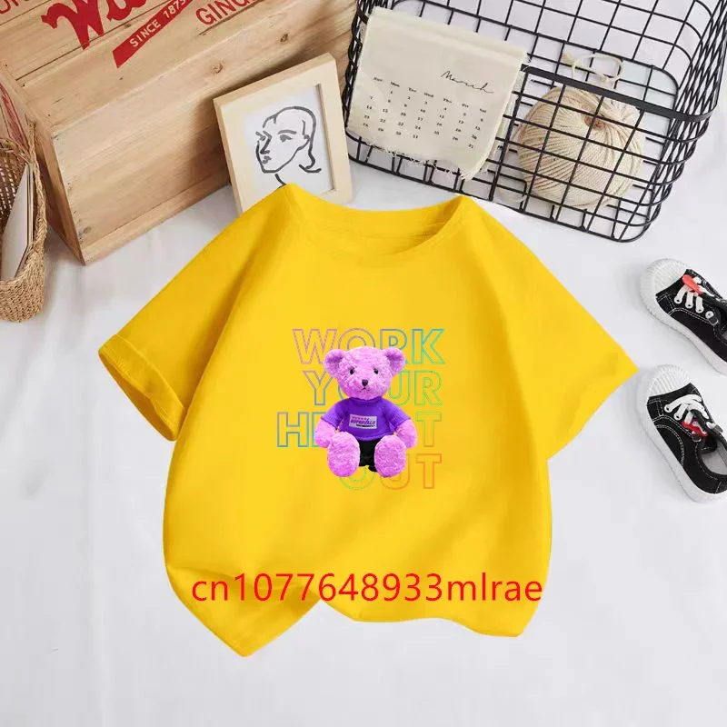 Модная Летняя Футболка Унисекс С Принтом Медведя Милый Топ Короткими Рукавами И