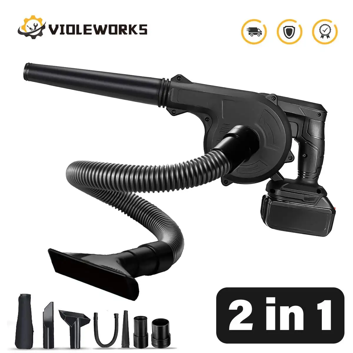 

21V Cordless Blower Vacuum Clean Air Blower Dust Blowing Dust Computer Collector Hand Operat Power Tool For Makita 18V Battery