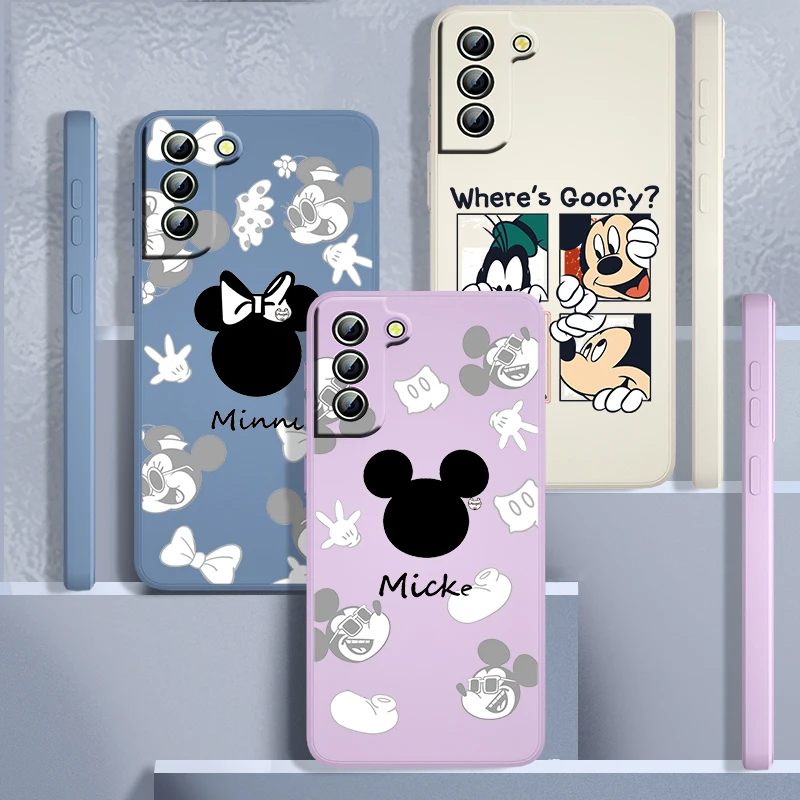 

Disney couple Mickey and Minnie For Samsung Galaxy S22 S21 S20 FE S10 Note 20 10 Ultra Lite Plus Liquid Rope Phone Case