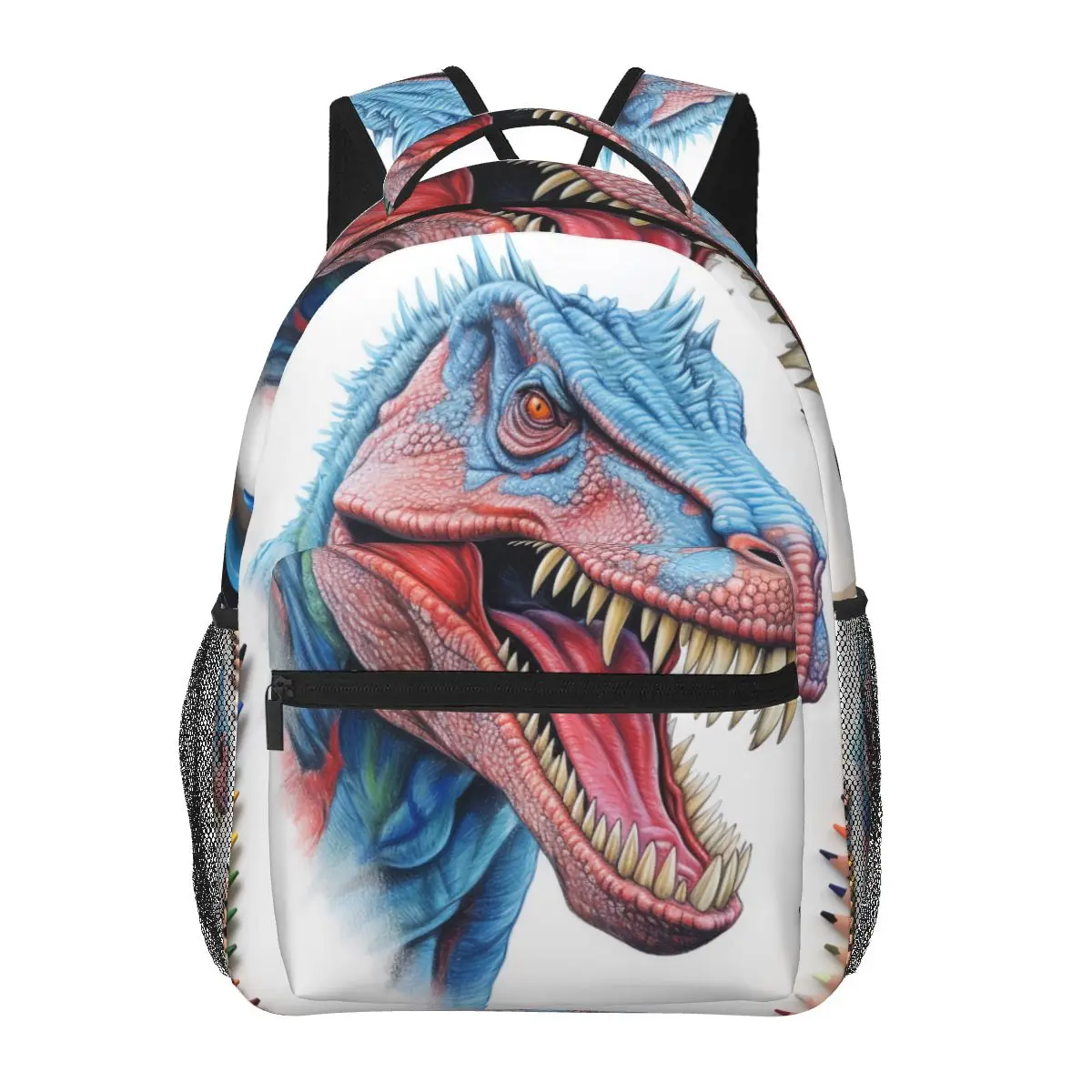 Dinosaur Backpack Colored Cartoon Pencil Art Leisure Backpac