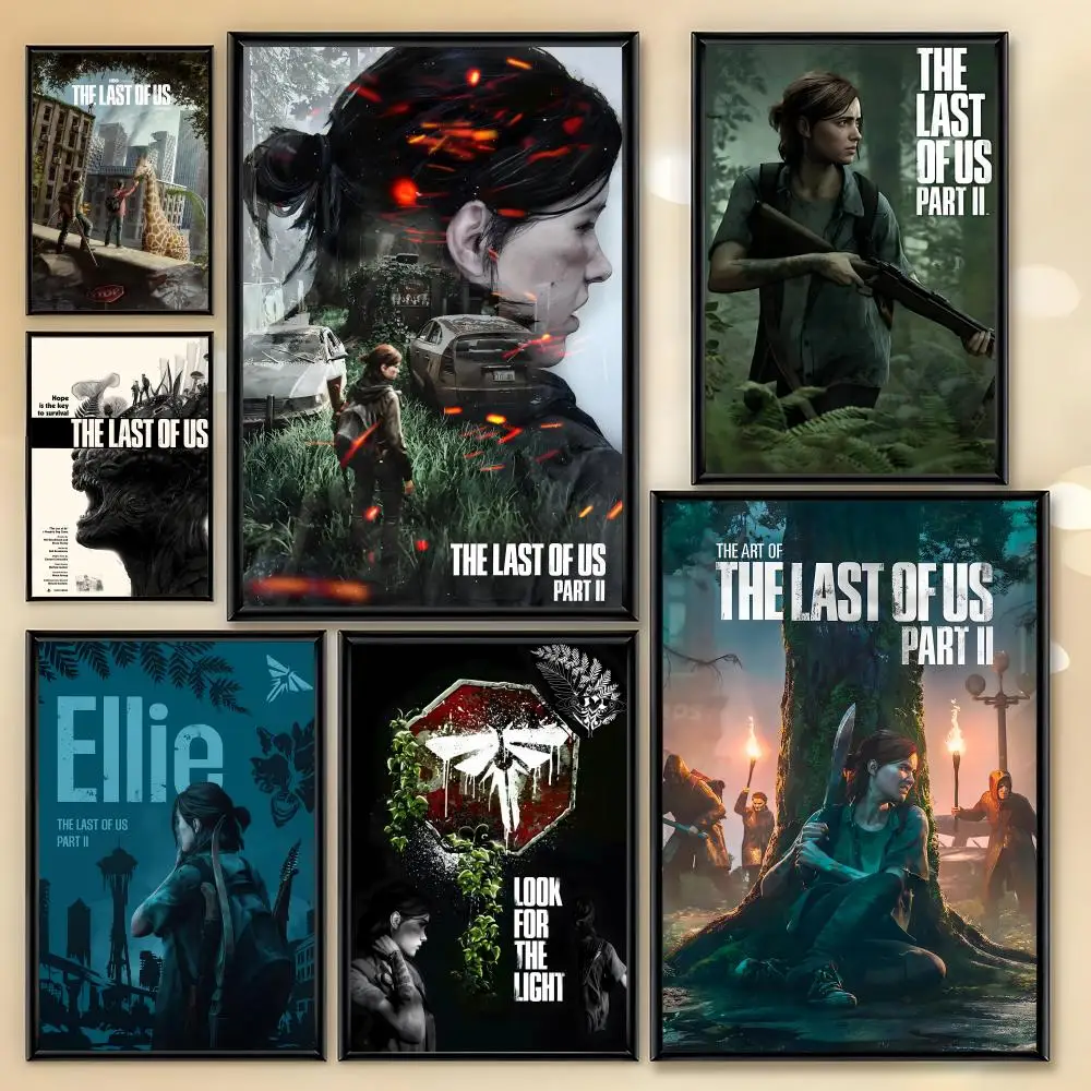 Фото Горячая новинка: Постер The Last of Us Part II HD, художественный, самоклеящийся, для декора стен, водонепроницаемый, для дома, гостиной, бара, эстетическое украшение №1