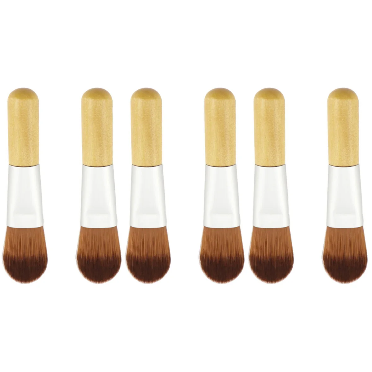 

Brush Foundation Makeup Brushes Flat Travel Liquid Round Face Buffing Applicator Mini Cream Blush Concealer Kabuki Highlighter