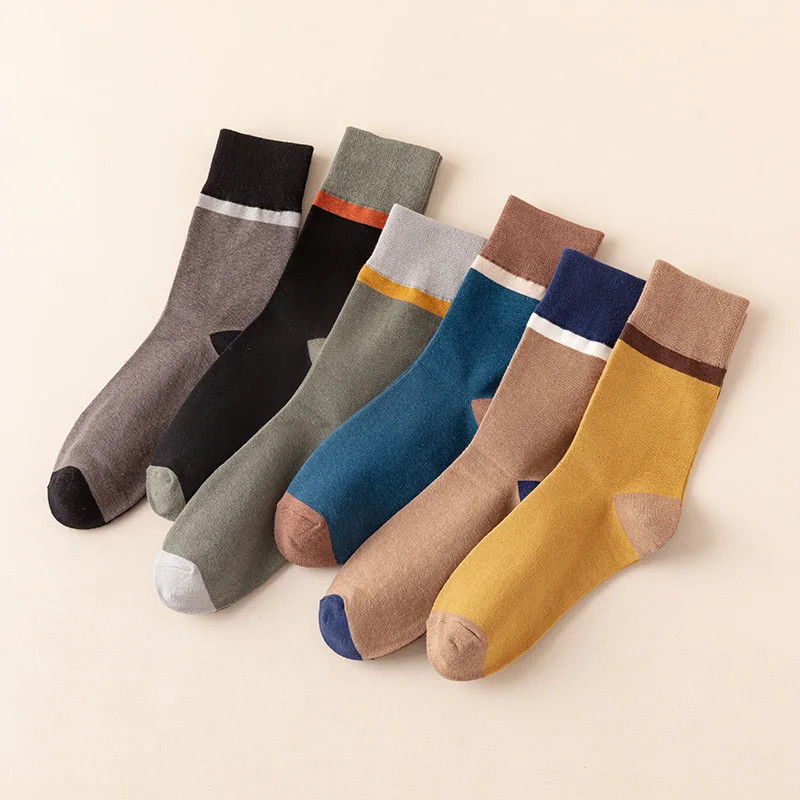 

Business Men Socks 2022 New Cotton Socks Quality Leisure Retro Medium Tube Socks Sports Harajuku Stockings Fashion Male Socks