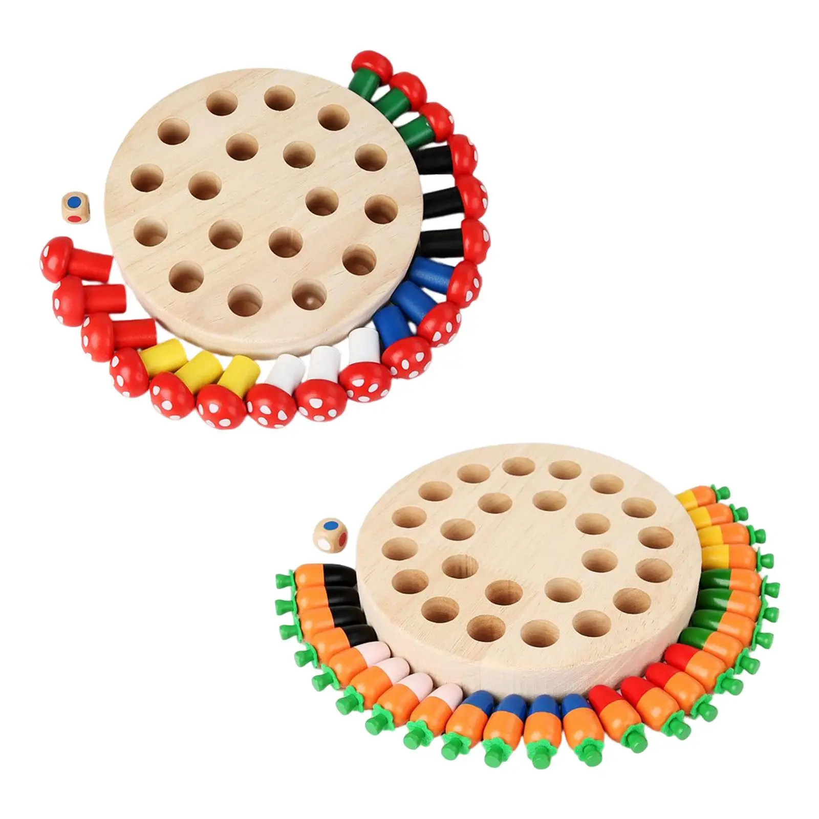 

Wooden Memory Chess Match Game Educational Developmental Toy Teaching Aid Memory Training Preschool Memory Skills 3D Puzzles