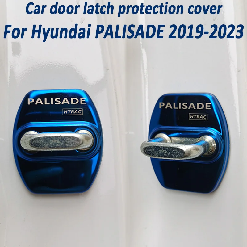 

For Hyundai PALISADE 2019-2023 Auto Car Door Lock Protect Cover Emblems Case Stainless Steel Decoration Accessories