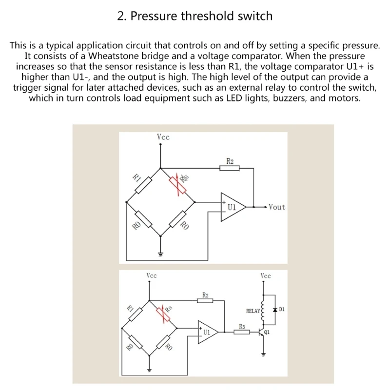 Тип сопротивления Силовой резистор Тонкопленочные датчики давления Резистор 20