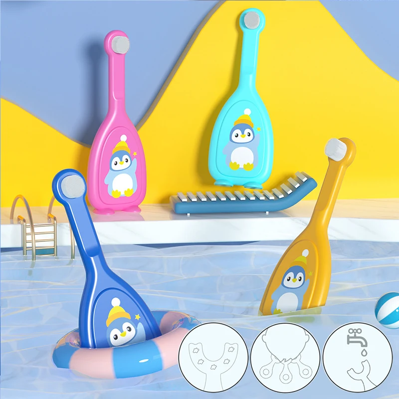 

2-12 Years Old Children's Cartoon Penguin Koala 360 Degree U-shaped Toothbrush Food Grade Oral Hygiene Teether Baby Toothbrush