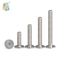 10pcslot stainless steel cross phillips cm ultra thin super low flat wafer head screw bolt m6 50 55 60mm m8 30 to 60mm