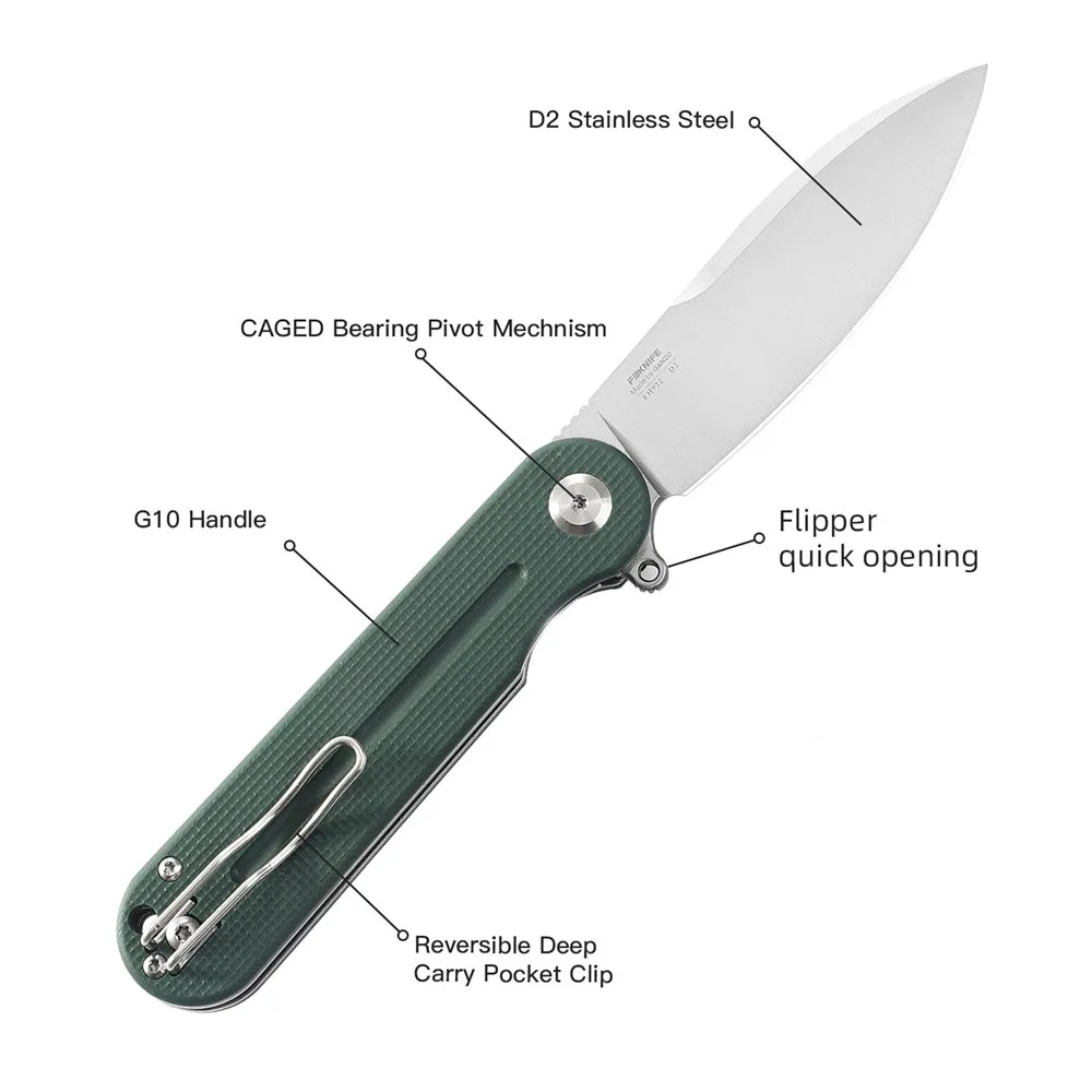 Складной нож Ganzo FH922 Firebird FB уличный Карманный клинок лезвие D2 рукоятка 60HRC G10 2021 |