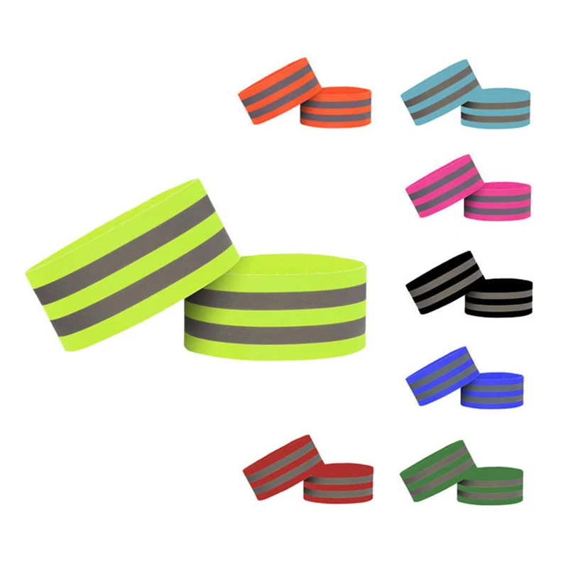 2 шт. светоотражающие ленты для запястья руки лодыжки ноги отражающие ремни