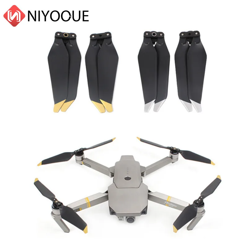 2 пары малошумных пропеллеров 8331F, аэродинамический дизайнерский Пропеллер для DJI MAVIC PRO Платиновые аксессуары