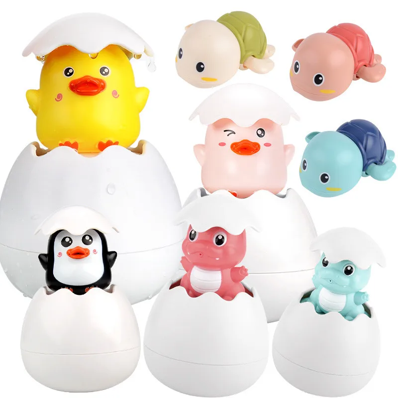 

Baby Girls Boys Shower Bath Toys for Kids Duck Penguin Egg Water Toys Spray Sprinkler Bathroom Sprinkling Frog Swimming Pool Toy